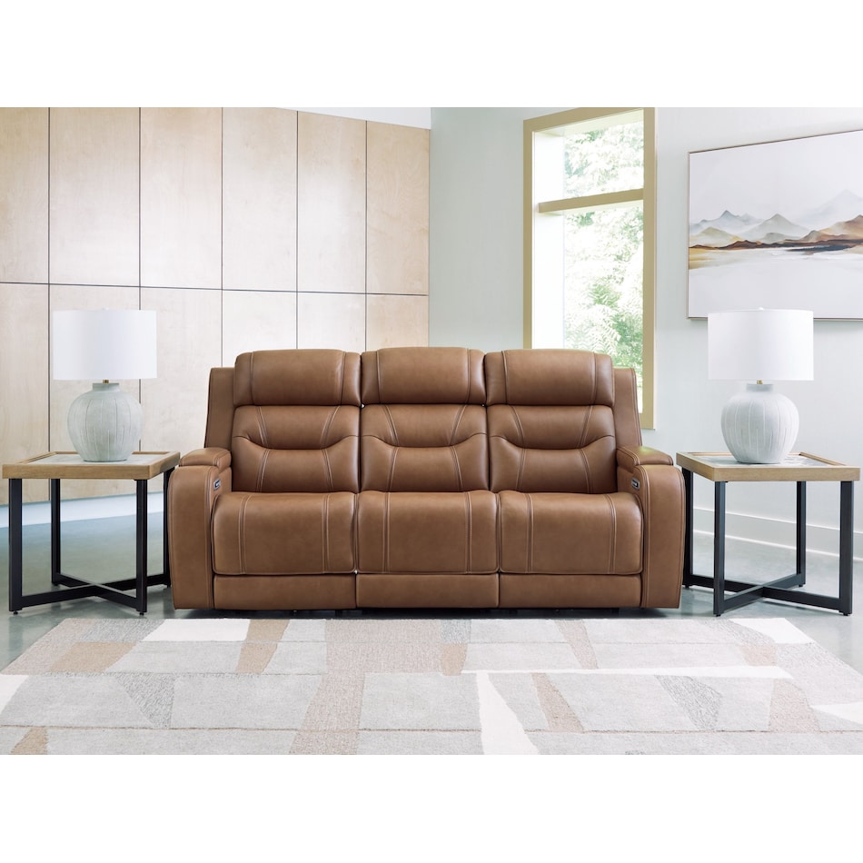 dreamer brown power leather reclining sofa   