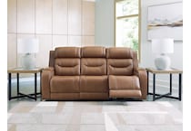 dreamer brown power leather reclining sofa   