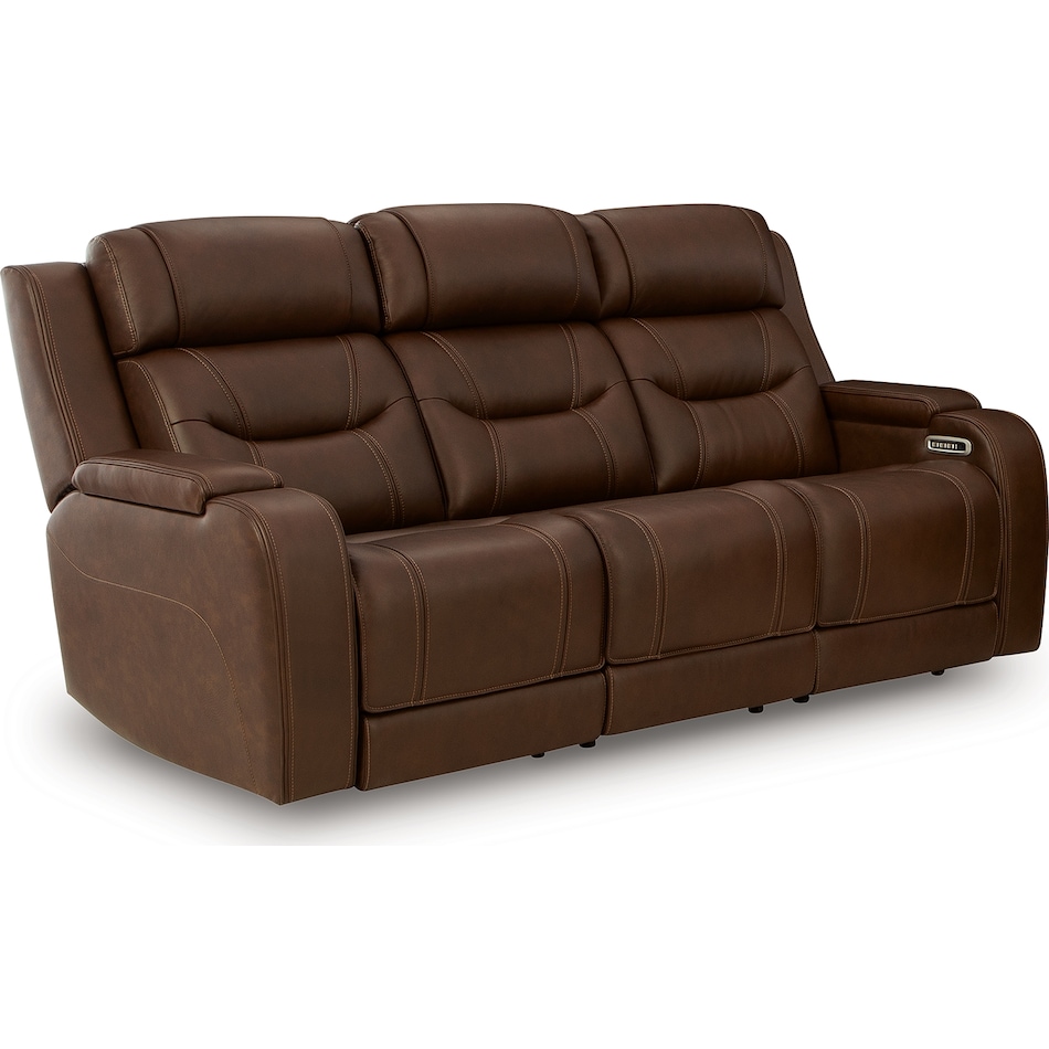 dreamer brown power leather reclining sofa   