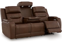 dreamer brown power leather reclining sofa   
