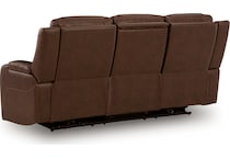 dreamer brown power leather reclining sofa   