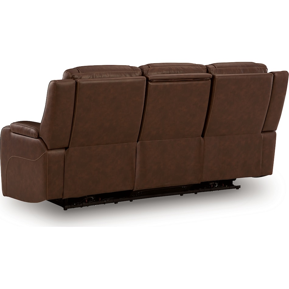 dreamer brown power leather reclining sofa   