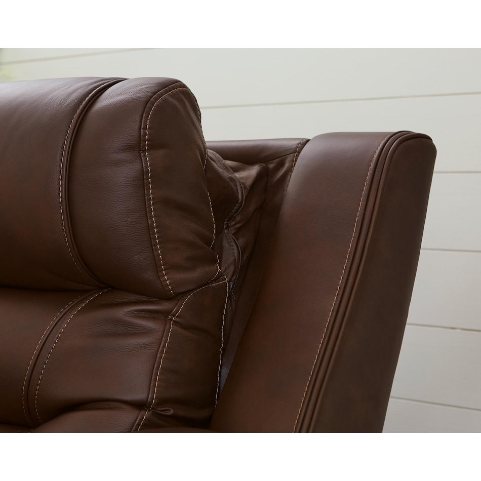 dreamer brown power leather reclining sofa   