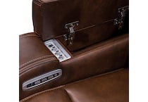 dreamer brown power leather reclining sofa   