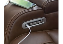 dreamer brown power leather reclining sofa   