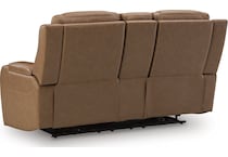 dreamer caramel power leather reclining loveseat   