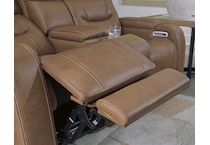 dreamer caramel power leather reclining loveseat   