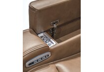 dreamer caramel power leather reclining loveseat   