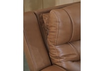 dreamer caramel power leather reclining sofa   