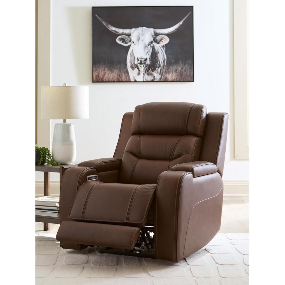 dreamer power leather recliner   