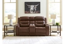 dreamer power leather reclining loveseat   