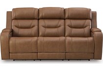 dreamer power leather reclining sofa   