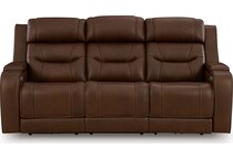 dreamer power leather reclining sofa   