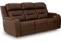 dreamer power leather reclining sofa   