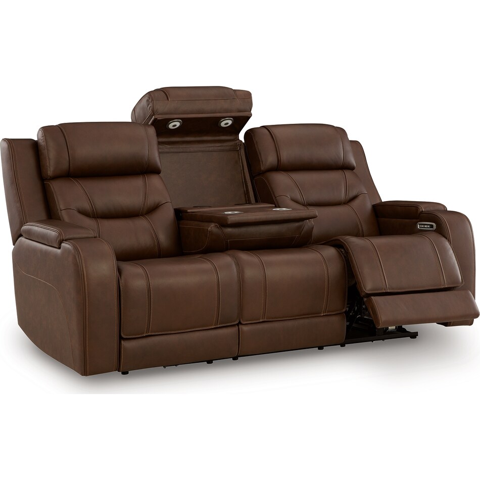 dreamer power leather reclining sofa   