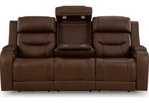 dreamer power leather reclining sofa   