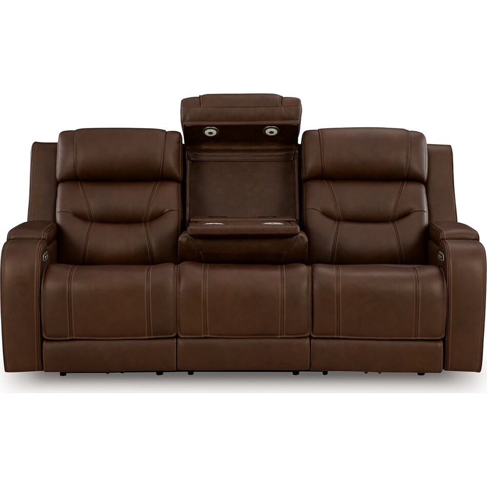 dreamer power leather reclining sofa   
