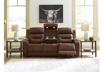 dreamer power leather reclining sofa   