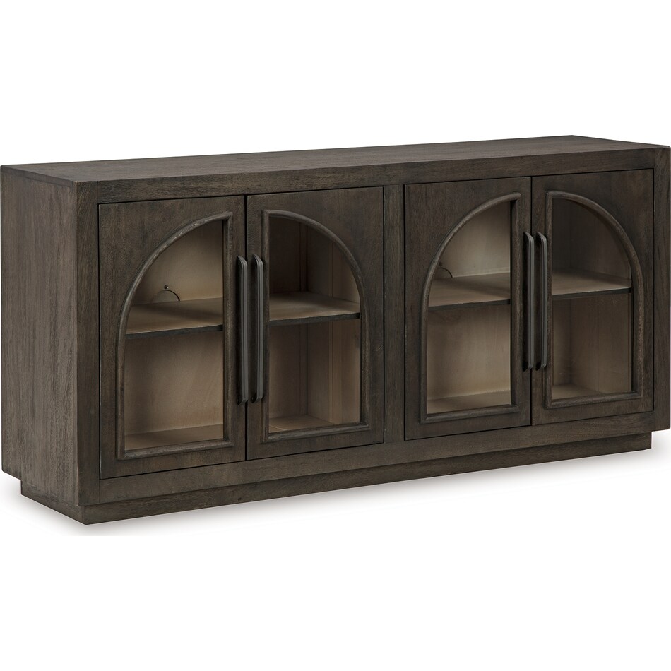 dreley grayish brown accent cabinet   