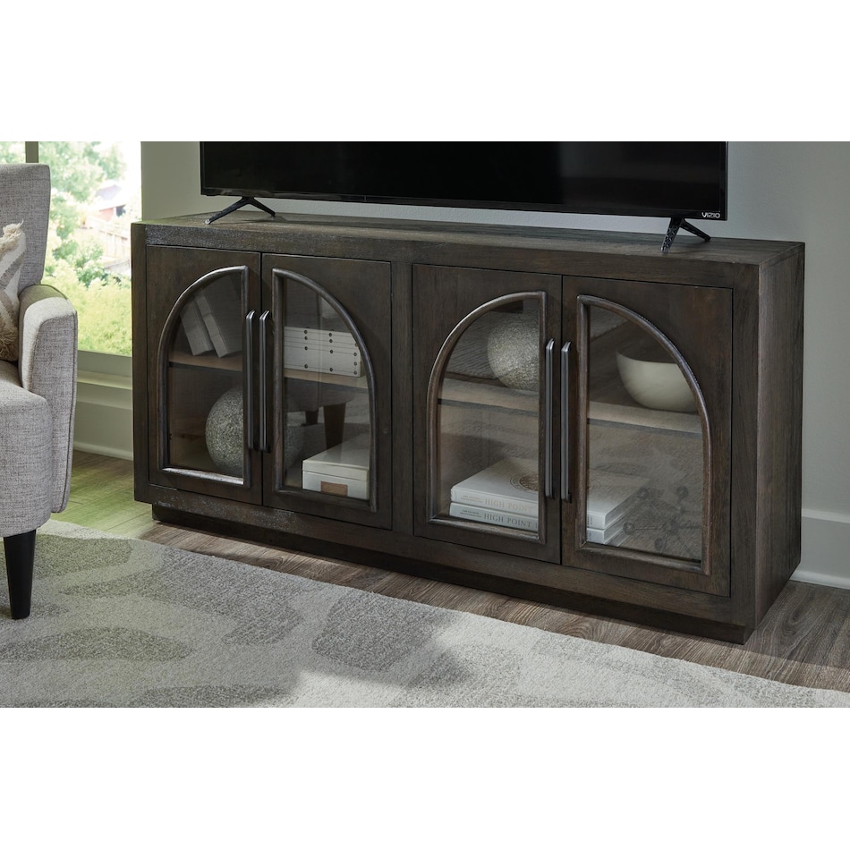 dreley grayish brown accent cabinet   