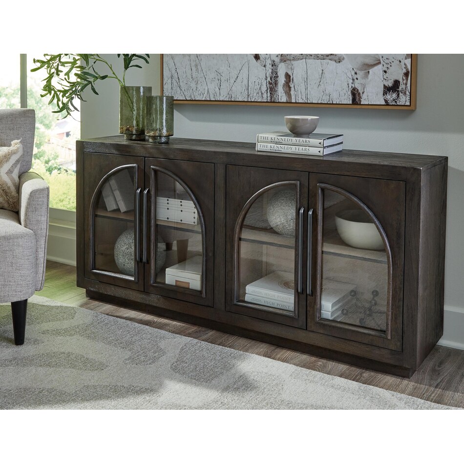 dreley grayish brown accent cabinet   