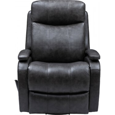 DUFFY LEATHER SWIVEL GLIDER RECLINER