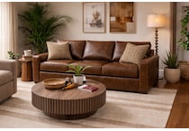 duke brown leather sofa   