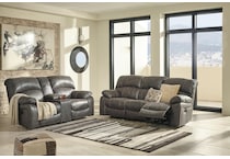 dunwell black power reclining loveseat   