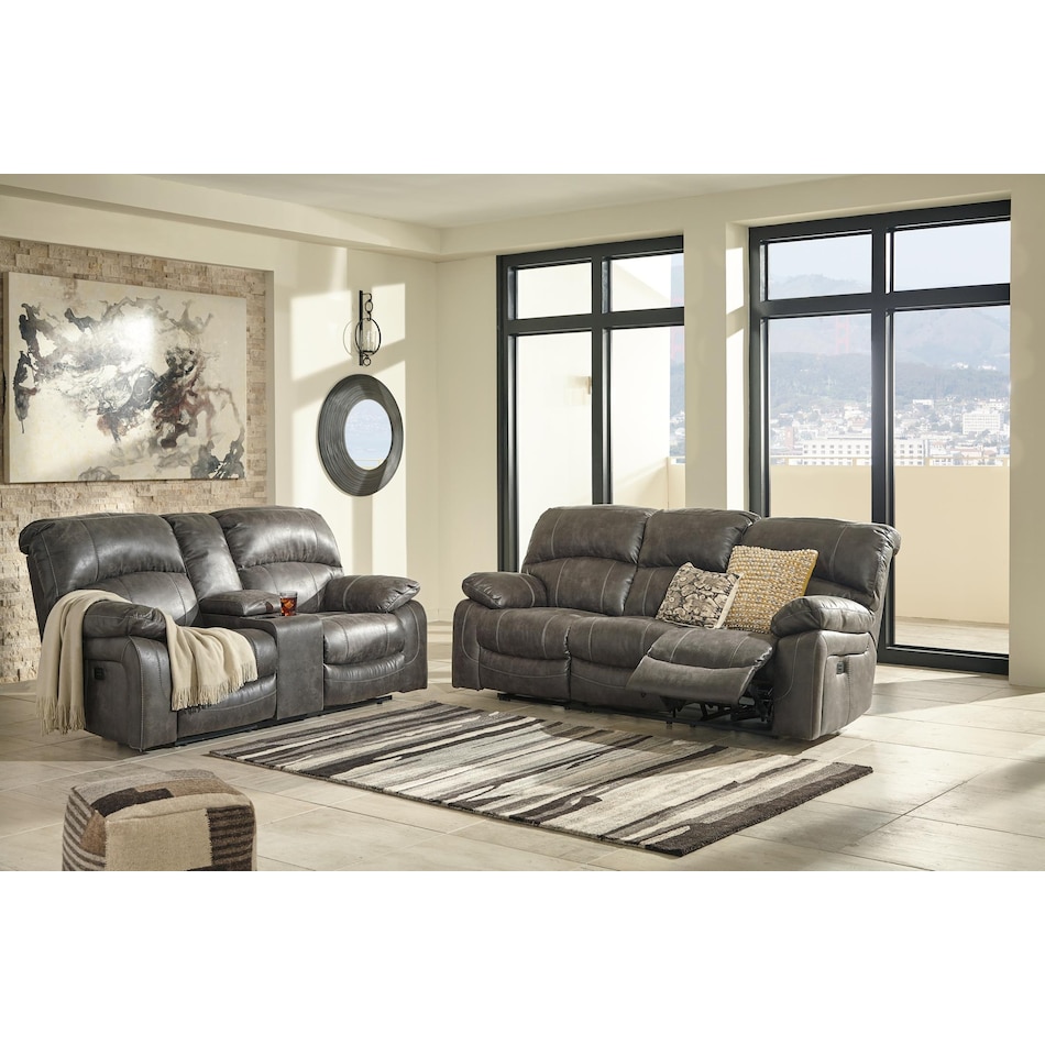 dunwell black power reclining loveseat   