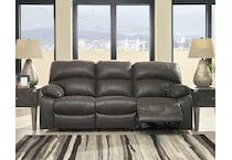 dunwell grey power reclining sofa   