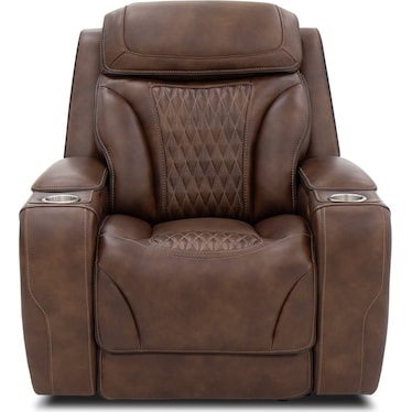 DURANTE LEATHER RECLINER WITH HEAT & MASSAGE