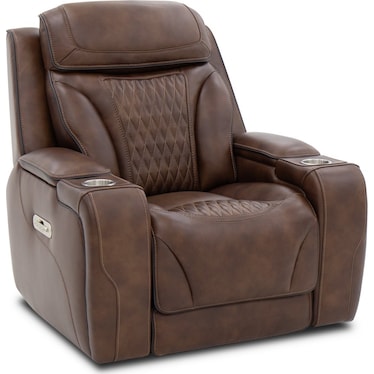 DURANTE LEATHER RECLINER WITH HEAT & MASSAGE