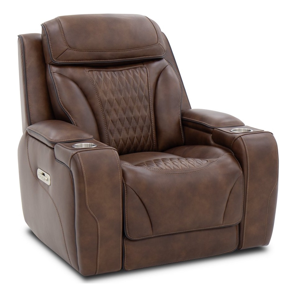 durante venetian tobacco leathe rpower recliner   
