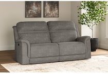 durapella grey power reclining sofa   