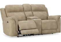 durapella sand power reclining loveseat   