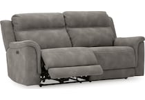 durapella slate power reclining sofa   