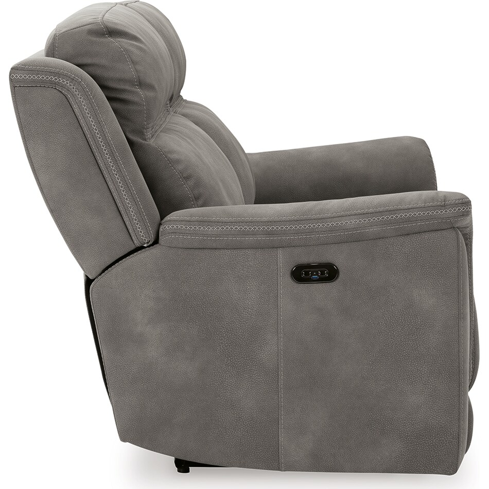 durapella slate power reclining sofa   