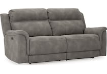 durapella slate power reclining sofa   