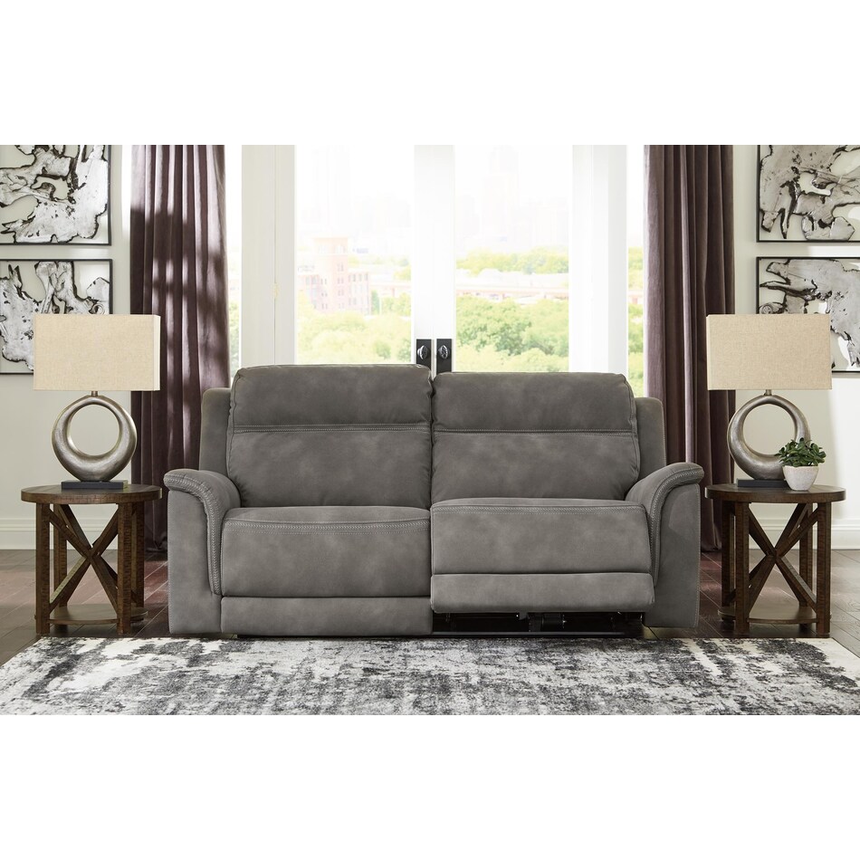 durapella slate power reclining sofa   