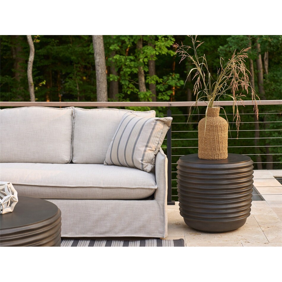 dwell charcoal end table   