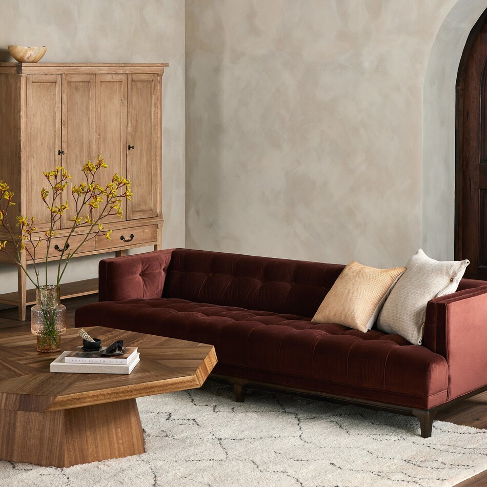 dylan surrey auburn sienna brown sofa   