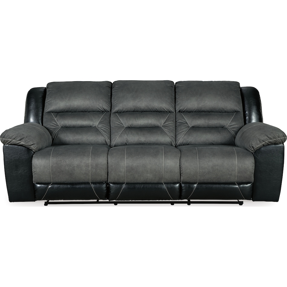 earhart slate reclining sofa   