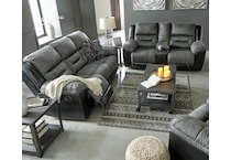 earhart slate reclining sofa   