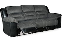 earhart slate reclining sofa   