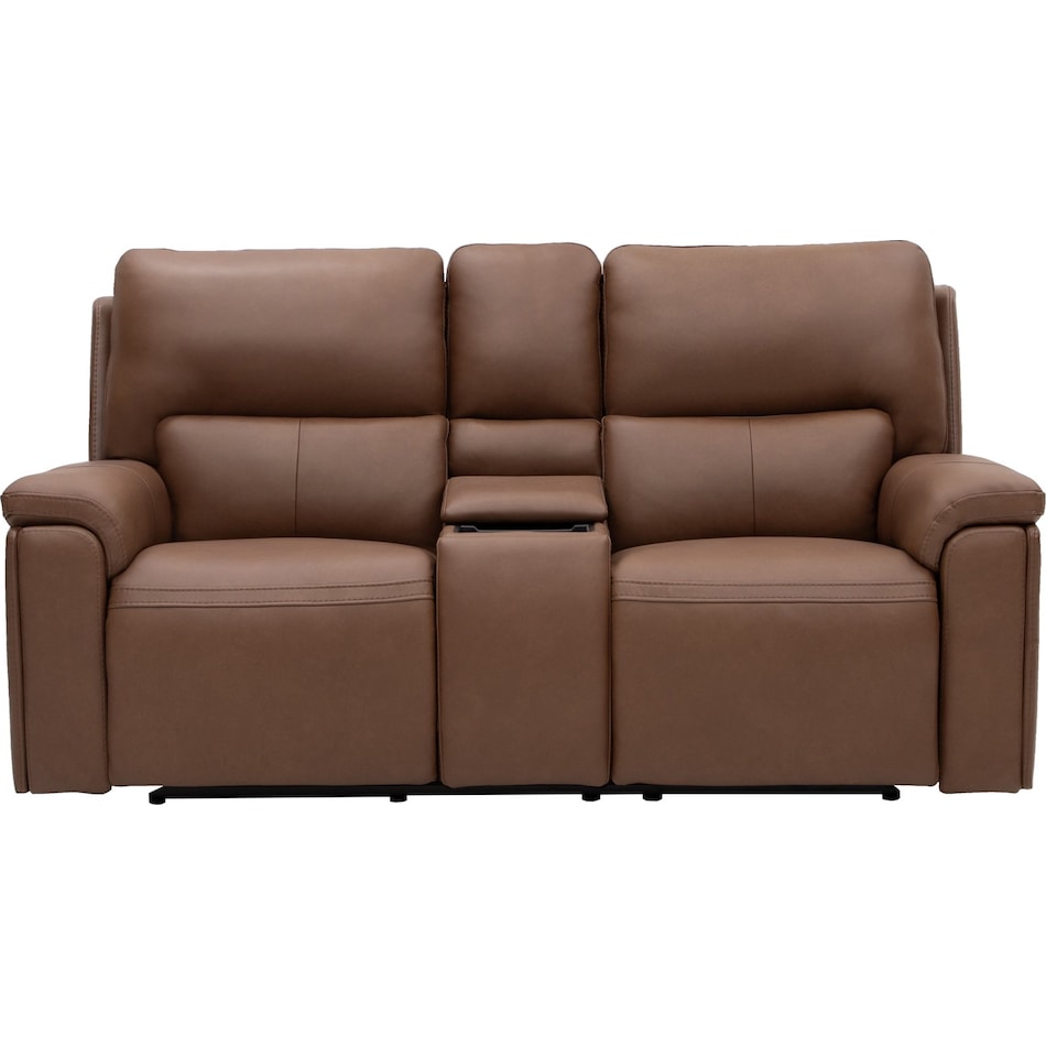echo apollo nut power leather reclining console loveseat   