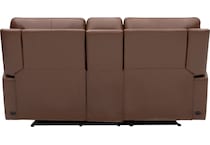 echo apollo nut power leather reclining console loveseat   