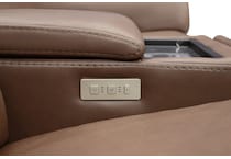 echo apollo nut power leather reclining console loveseat   