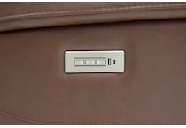 echo apollo nut power leather reclining console loveseat   