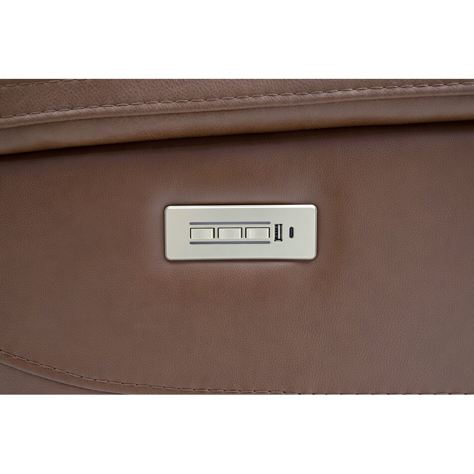 echo apollo nut power leather reclining console loveseat   