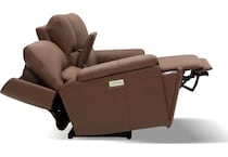 echo apollo nut power leather reclining console loveseat   